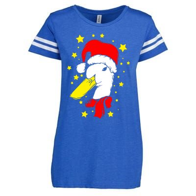 Christmas Funny Family Animal Duck Enza Ladies Jersey Football T-Shirt