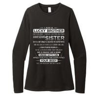 Christmas Funny For Brother From Sister I Am A Lucky Brother Womens CVC Long Sleeve Shirt