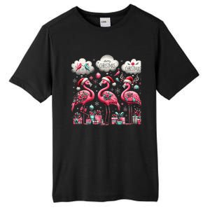 Christmas Funny Flamingo Pink Christmas Tree Xmas Gift Tall Fusion ChromaSoft Performance T-Shirt