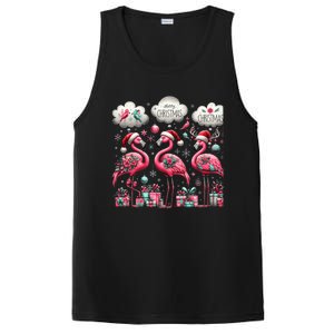 Christmas Funny Flamingo Pink Christmas Tree Xmas Gift PosiCharge Competitor Tank