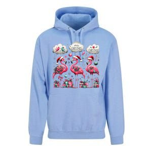 Christmas Funny Flamingo Pink Christmas Tree Xmas Gift Unisex Surf Hoodie