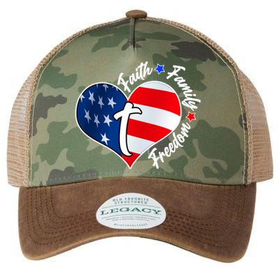 Cute Faith Family Freedom American USA Heart Legacy Tie Dye Trucker Hat