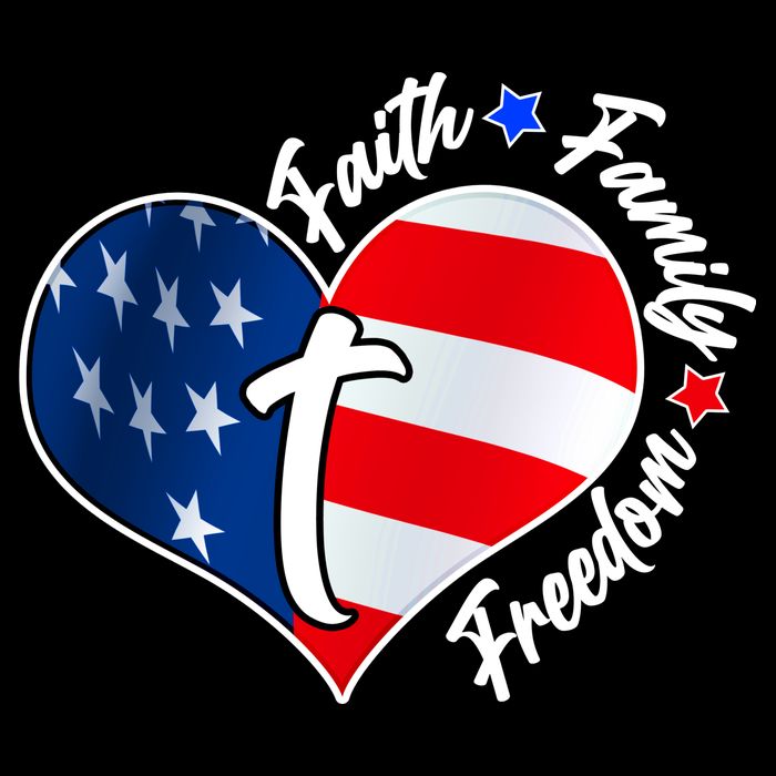 Cute Faith Family Freedom American USA Heart Toddler T-Shirt