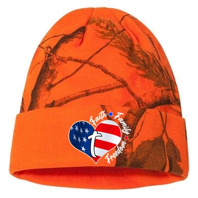 Cute Faith Family Freedom American USA Heart Kati Licensed 12" Camo Beanie