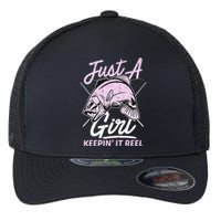 Cute Fishing Funny Keeping It Reel Purple Flexfit Unipanel Trucker Cap