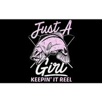 Cute Fishing Funny Keeping It Reel Purple Bumper Sticker