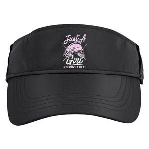 Cute Fishing Funny Keeping It Reel Purple Adult Drive Performance Visor