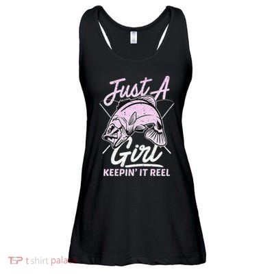 Cute Fishing Funny Keeping It Reel Purple Ladies Essential Flowy Tank