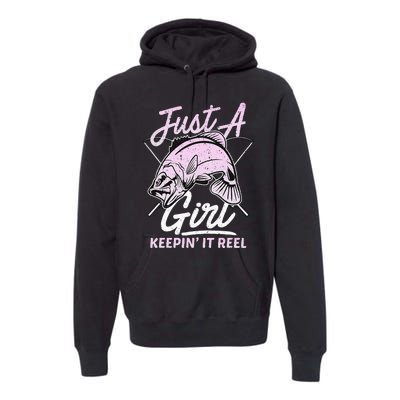 Cute Fishing Funny Keeping It Reel Purple Premium Hoodie