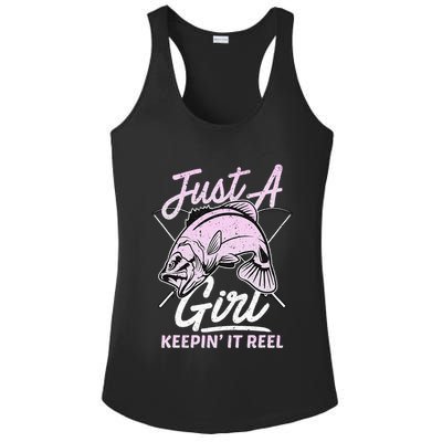 Cute Fishing Funny Keeping It Reel Purple Ladies PosiCharge Competitor Racerback Tank