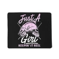 Cute Fishing Funny Keeping It Reel Purple Mousepad