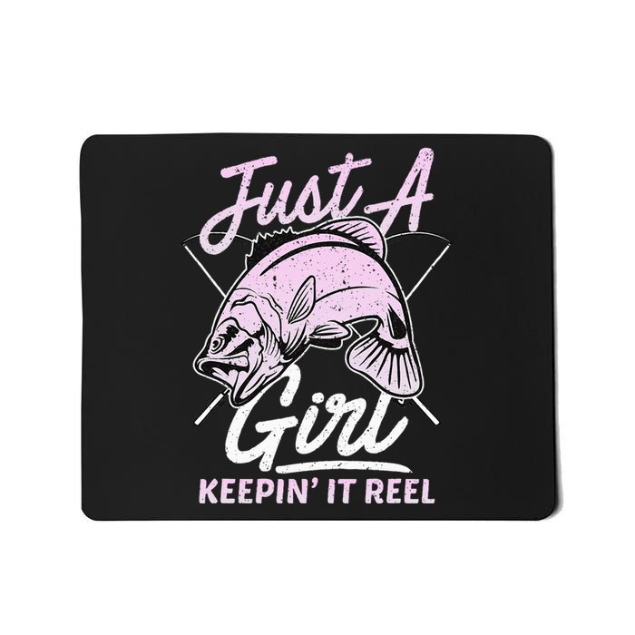 Cute Fishing Funny Keeping It Reel Purple Mousepad