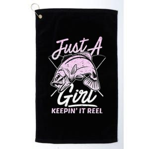 Cute Fishing Funny Keeping It Reel Purple Platinum Collection Golf Towel