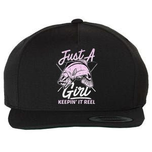 Cute Fishing Funny Keeping It Reel Purple Wool Snapback Cap