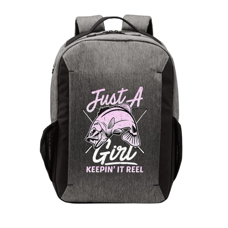 Cute Fishing Funny Keeping It Reel Purple Vector Backpack
