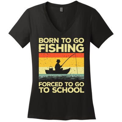 Cool Fishing For Women Bass Fishing Fisherman Fish Women's V-Neck T-Shirt