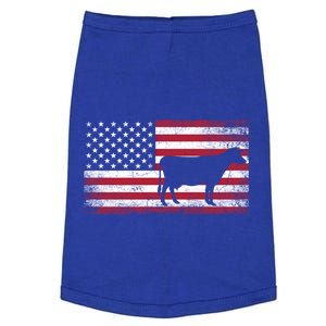 Cow Farm Farmer 4th Of July Gift American Flag Usa Great Gift America Gift Doggie Tank