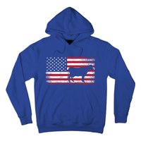 Cow Farm Farmer 4th Of July Gift American Flag Usa Great Gift America Gift Hoodie