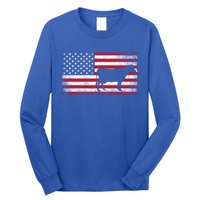 Cow Farm Farmer 4th Of July Gift American Flag Usa Great Gift America Gift Long Sleeve Shirt