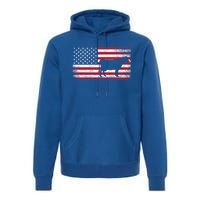 Cow Farm Farmer 4th Of July Gift American Flag Usa Great Gift America Gift Premium Hoodie