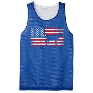 Cow Farm Farmer 4th Of July Gift American Flag Usa Great Gift America Gift Mesh Reversible Basketball Jersey Tank