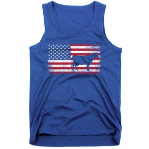 Cow Farm Farmer 4th Of July Gift American Flag Usa Great Gift America Gift Tank Top