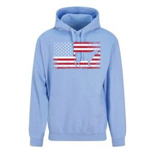 Cow Farm Farmer 4th Of July Gift American Flag Usa Great Gift America Gift Unisex Surf Hoodie