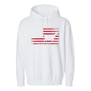 Cow Farm Farmer 4th Of July Gift American Flag Usa Great Gift America Gift Garment-Dyed Fleece Hoodie