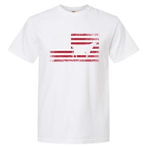 Cow Farm Farmer 4th Of July Gift American Flag Usa Great Gift America Gift Garment-Dyed Heavyweight T-Shirt