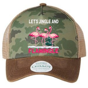 Christmas Flamingo Funny Pink Flamingle Xmas Legacy Tie Dye Trucker Hat