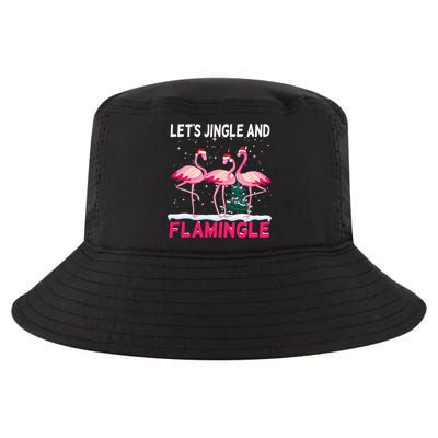 Christmas Flamingo Funny Pink Flamingle Xmas Cool Comfort Performance Bucket Hat