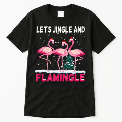 Christmas Flamingo Funny Pink Flamingle Xmas Tall T-Shirt
