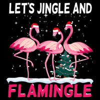 Christmas Flamingo Funny Pink Flamingle Xmas Impact Tech Backpack