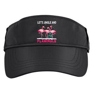 Christmas Flamingo Funny Pink Flamingle Xmas Adult Drive Performance Visor