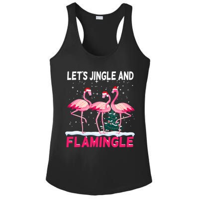 Christmas Flamingo Funny Pink Flamingle Xmas Ladies PosiCharge Competitor Racerback Tank