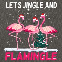 Christmas Flamingo Funny Pink Flamingle Xmas Cotton Canvas Backpack