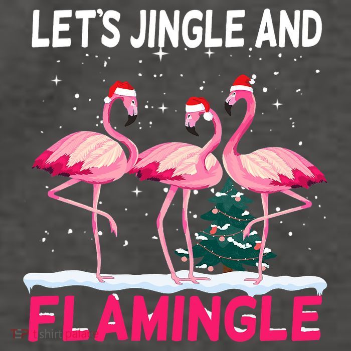Christmas Flamingo Funny Pink Flamingle Xmas Vector Backpack
