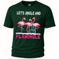 Christmas Flamingo Funny Pink Flamingle Xmas Cooling Performance Crew T-Shirt