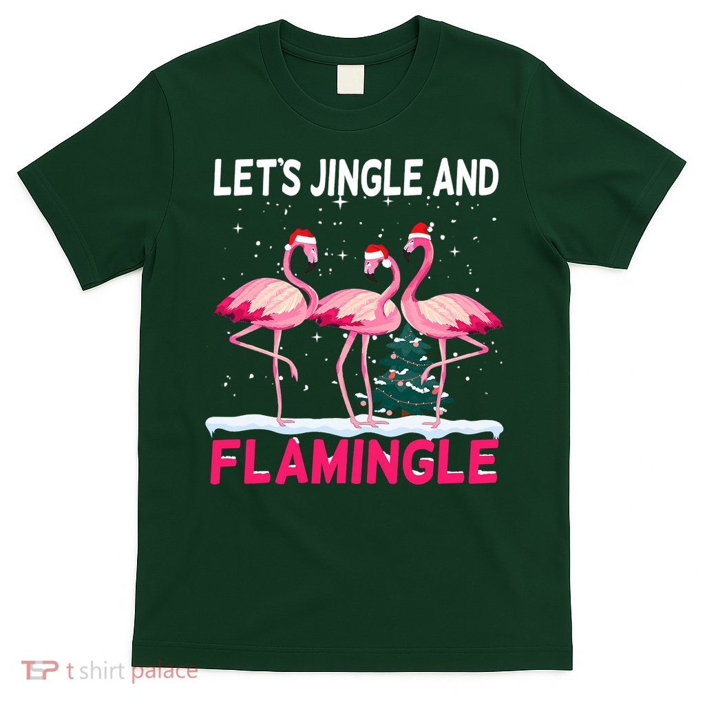 Christmas Flamingo Funny Pink Flamingle Xmas T-Shirt