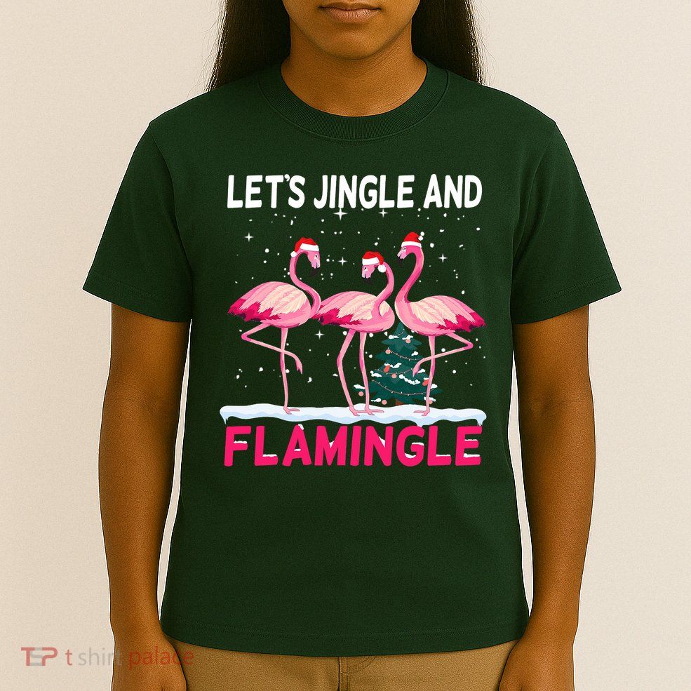 Christmas Flamingo Funny Pink Flamingle Xmas T-Shirt