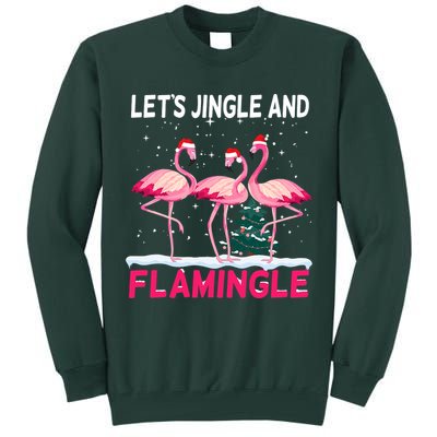 Christmas Flamingo Funny Pink Flamingle Xmas Tall Sweatshirt