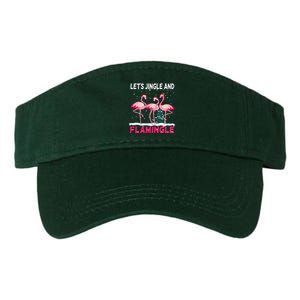 Christmas Flamingo Funny Pink Flamingle Xmas Valucap Bio-Washed Visor