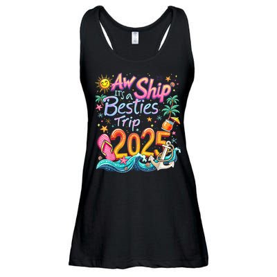 Cruise Flight Friend Group Trip ItS A Besties Trip 2025 Ladies Essential Flowy Tank