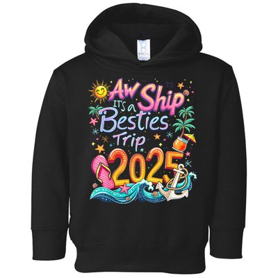 Cruise Flight Friend Group Trip ItS A Besties Trip 2025 Toddler Hoodie