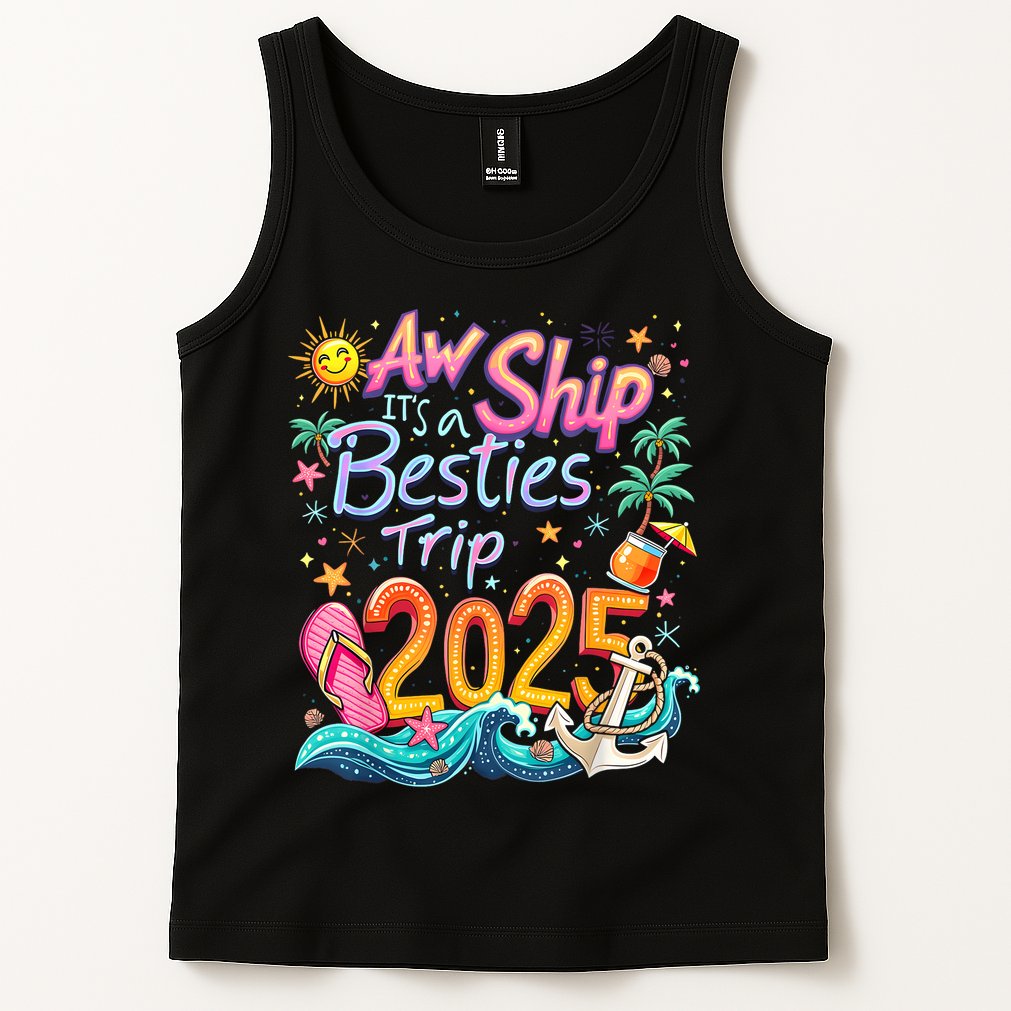 Cruise Flight Friend Group Trip ItS A Besties Trip 2025 Tank Top