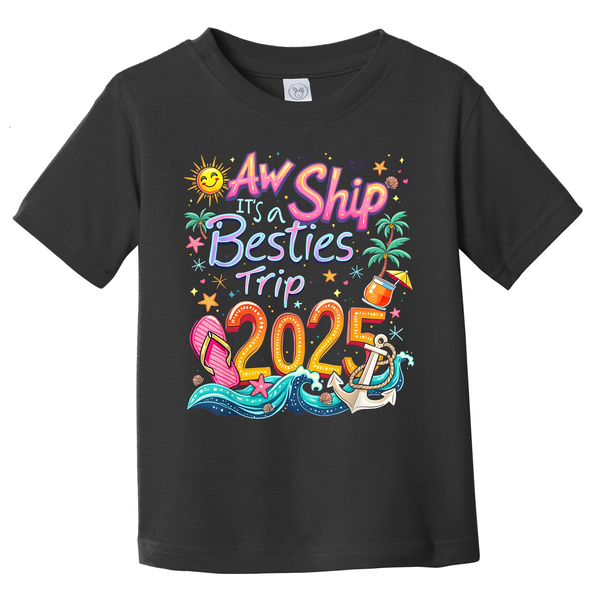 Cruise Flight Friend Group Trip ItS A Besties Trip 2025 Toddler T-Shirt