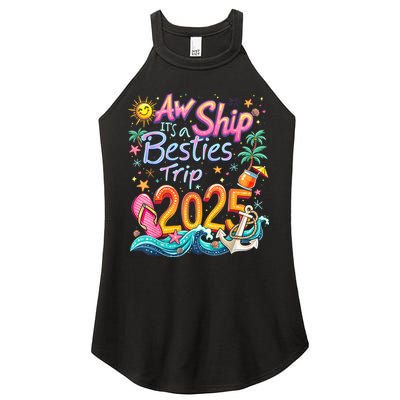 Cruise Flight Friend Group Trip ItS A Besties Trip 2025 Women's Perfect Tri Rocker Tank