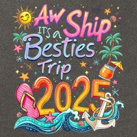 Cruise Flight Friend Group Trip ItS A Besties Trip 2025 Cotton Canvas Backpack