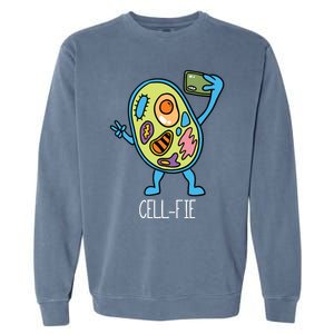 Cell Fie Funny Cellfie Selfie Biology Science Teacher Garment-Dyed Sweatshirt