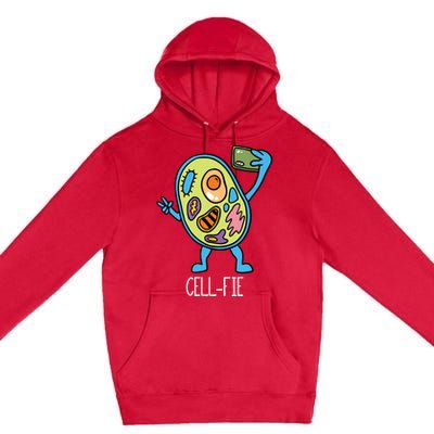 Cell Fie Funny Cellfie Selfie Biology Science Teacher Premium Pullover Hoodie